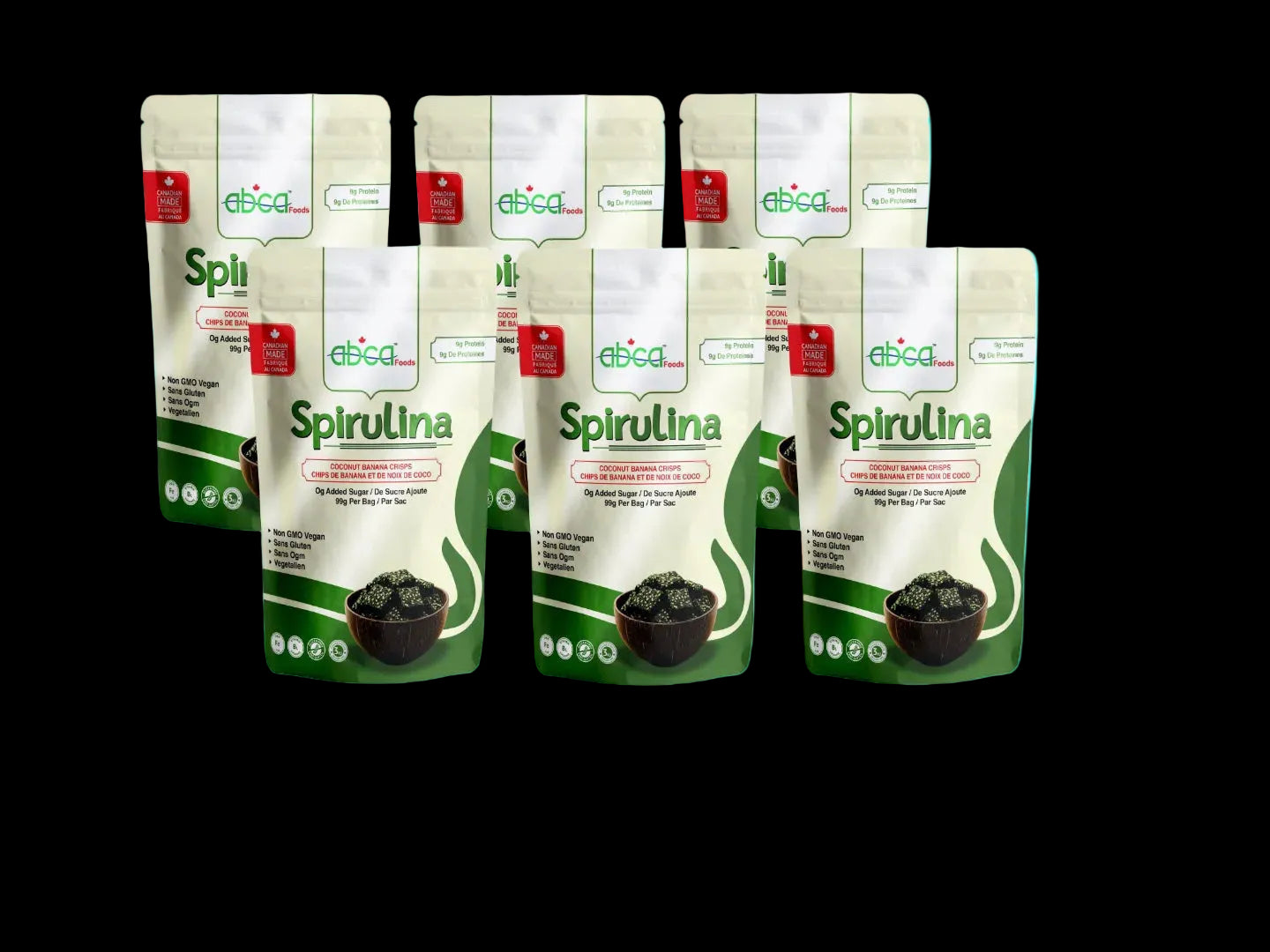 Abca Spirulina Coconut Banana Crisps (99g) 1 x 6 Pack