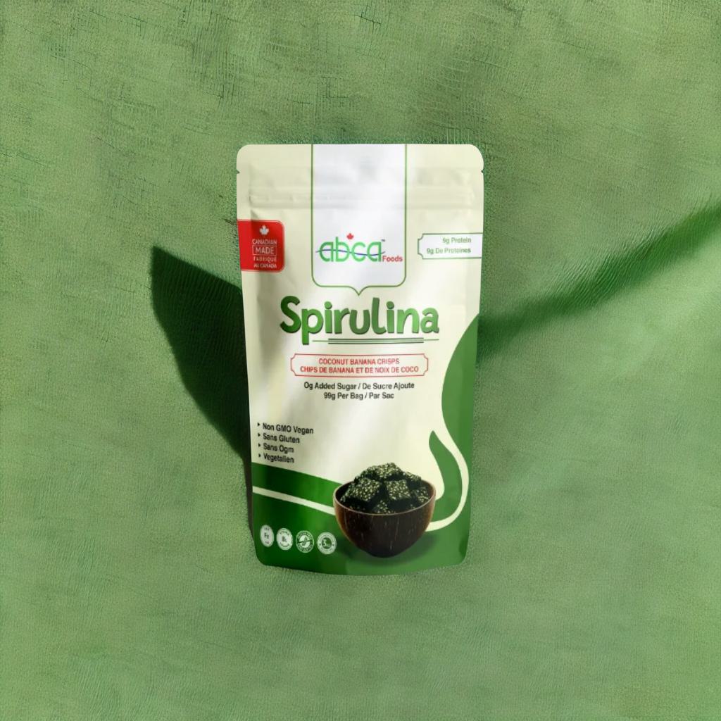 Abca Spirulina Coconut Banana Crisps (99g) 1 x 24 Pack