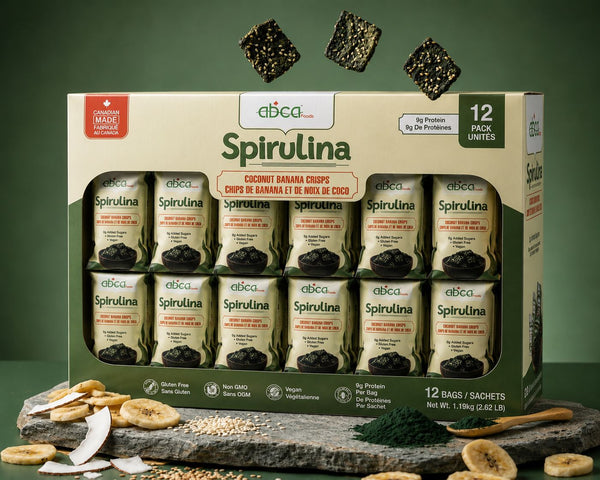 Abca Spirulina Coconut Banana Crisps (99g) 1 x 12 Pack